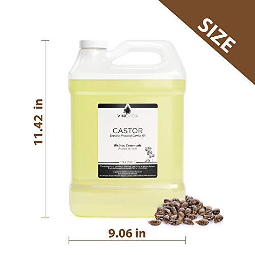 VINEVIDA Castor Carrier Oil Gallon Castor Oil Undiluted Bulk Gallon