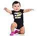 Brisco Brands I Think My Daddy is a Hero Superhero Newborn Baby Boy Girl Romper Black