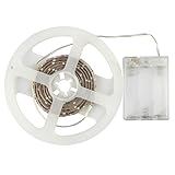 KAPATA SZMYLED Battery Operated Lights Battery Powered 3528 Led Strip Lights 1m 3*AAA Battery Controler Waterproof Led Strip Cool White