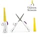Student scissors paper-cut scissors folding safety scissors travel portable scissors animal cartoon scissors for office and kid (Unicorn)