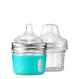 4 oz. Mason Bottle DIY Kit: BPA-Free Glass Baby Bottles You can DIY Using Mason Jars from Home, Made in The USA.