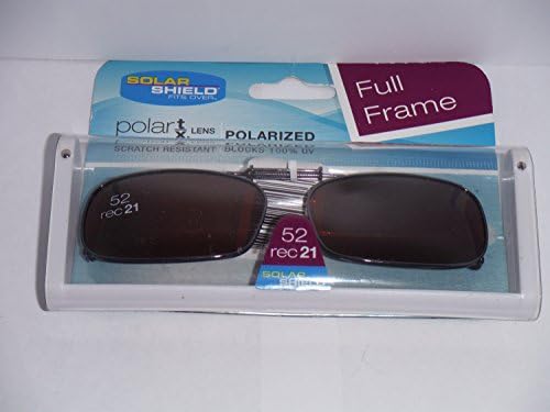 Solar Shield Polarized 52 Rec 21 Clip-on Sunglasses Driving Lenses