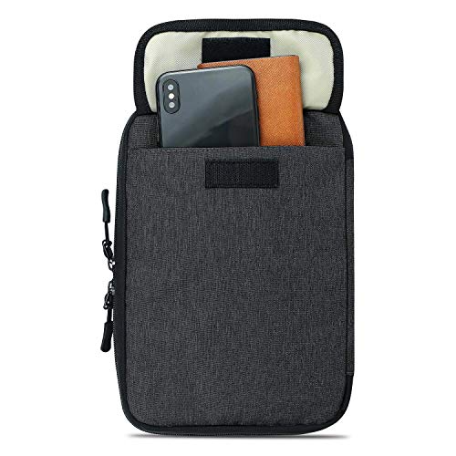 Travel Cable Organizer Bag, Electronics Accessories Carry Cases Portable Cord Organizer Bag for Cable, Charger, Phone, USB, SD Card,with 8pcs Cable Ties (Black)