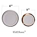 6.0 and 5.0 Modern White Ceramic Indoor Flower Plant Pot Garden Planters Kit, Plant Containers with Gold and Grey Detailing 2 Pack