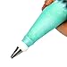 MCIRCO 3 Sizes Reusable Pastry Silicone Icing Bag Decorating Supplies Cupcake Macaron Cake Frosting DIY Baking Tool with 3 Icin, Blue