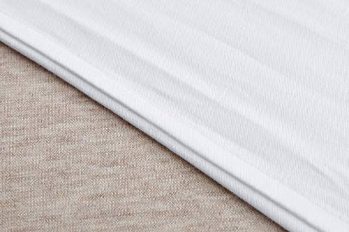 White Body Pillow Cover 100% Long Staple Cotton 200 Thread Count Body Pillowcase with Envelope Closure Fits 20" x 52" or 20" x 54" Body Pillow for Adults and Pregnant Women (White, 20" x 54") - Thumbnail 6