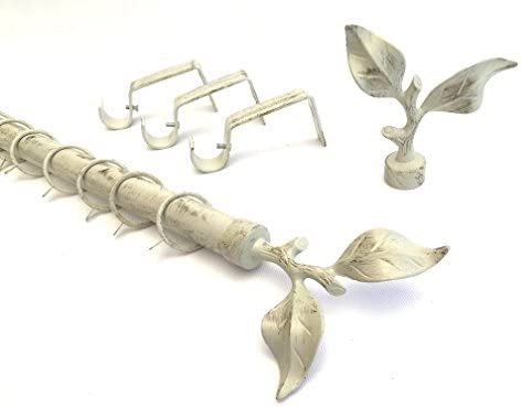 Your Home Online 28mm Brushed Cream Ivory Gold Metal Curtain Pole