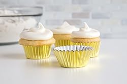 Fox Run Gold Foil Disposable Bake Cups, 3 x 3 x 1.5
