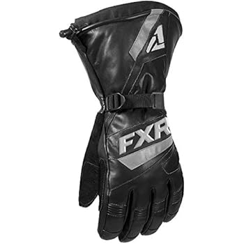 FXR Mens Leather Gauntlet Glove 2020 (Black - Medium)