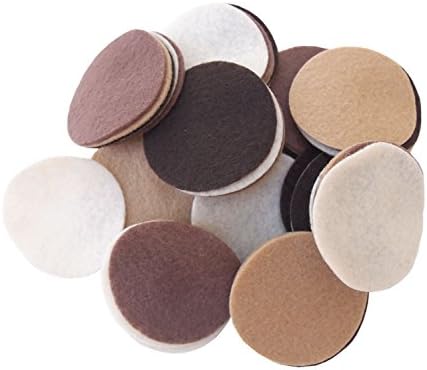 Playfully Ever After 2.5 Inch 48pc Felt Circles Color Combo Pack with Brown, Cocoa, Camel, Cream