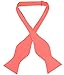 Vesuvio Napoli SELF TIE Bow Tie Solid CORAL PINK Color Men's BowTie