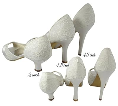 bridal shoes 3.5 inch heel