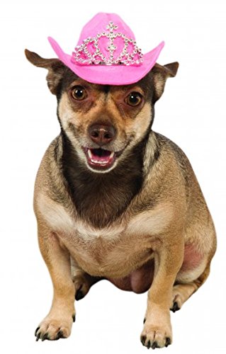 Rubies Costume Pink Cowgirl Dog Hat with Tiara