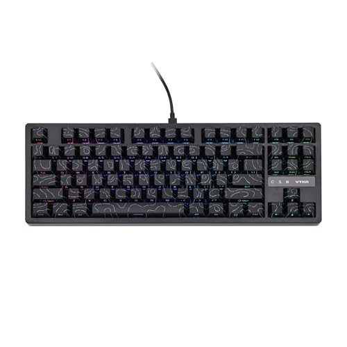 MechLands VTER ATO87 HE Magnetic Gaming Keyboard with Adjustable Actuation, Hall Effect Keyboard with 0.125ms Latency, 8K Polling Rate, 87-Key, Hot-Swappable, RGB, Customizable Keys (Black)