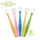 Baby Spoons BPA Free Soft Silicone Set for Feeding by Ashtonbee (5 Pack)