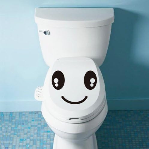 Big Eyes Smile Sticker Waterproof Bathroom Toilet Sticker Door Glass Wall Decal Home Decoration Vinyl Art PVC Posters 5.5