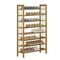 Lxrzls 8-Layer Natural Bamboo Shoe Rack Home Multi-Function Storage Storage Rack Height 125cm