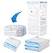 HomeIdeas 3 Pack Cube Vacuum Seal Bags Compressed Space Organizer Storage Bags Space Saver Bags, Lighter and Softer, Premium Quality (Jumbo(39