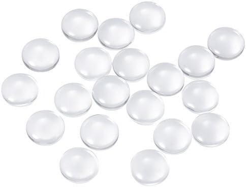 Pandahall 50pcs 12mm Half Round Flat Back Clear Glass Dome Cabochons, for Photo Pendant Craft Jewelry Making