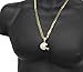 L & L Nation Chain Pendant 14K Gold Plated Football Chain Helmet Pendant Necklace Iced Out Pendant with 24