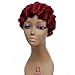 Burgundy Short Finger Wave Wig Pixie Cut Curly Wigs for Black Women Synthetic Hair for Women 1920s Cosplay Party Costume Natural Looking Vintage Wig for Halloween Party Daily