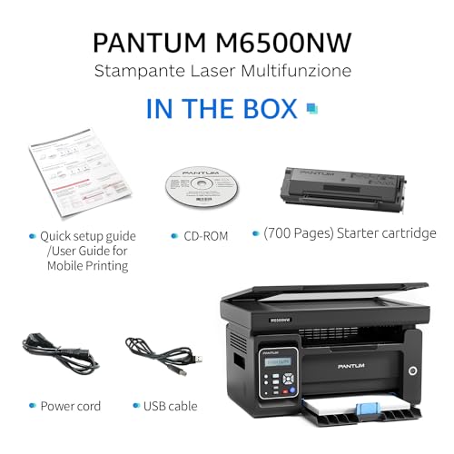 Pantum M6500NW Laser Printer All in One, Black & White Printer with Wireless Printing, Monochrome Laser Printer Print Scan Copy, Speed up to 23 ppm