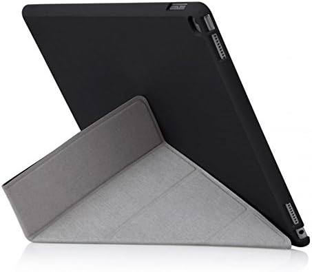 Vicoo® iPad Pro 12.9 Origami case .Super Slim Fit Folio Perfectly Fine Origami Cover with Rubberized&amp;Upholstered Back and Smart Feature (Built-in magnet for sleep / wake feature). - Black