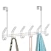 iDesign Classico Metal Over the Door Organizer, 6-Hook Rack for Coats, Hats, Robes, Towels, Jackets, Purses, Bedroom, Closet, and Bathroom, 18.25