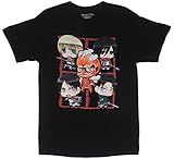 Ripple Junction Attack On Titan SD 5 Character Montage Group Adult T-shirt