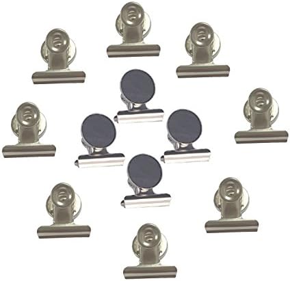 Pack of 12 Metal Refrigerator Magnetic Clip Spring Clips Clamp for Home Office School