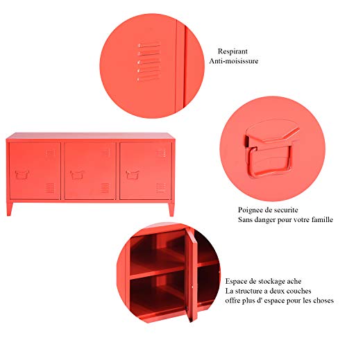 HouseinBox Office File Storage Metal 3 Door Cupboard Locker