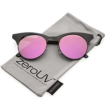 zeroUV - Women's Matte Finish Horn Rimmed Round Flat