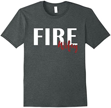 Men's Fire Wifey T Shirt Firefighter Wife T Shirt  Large Dark Heather