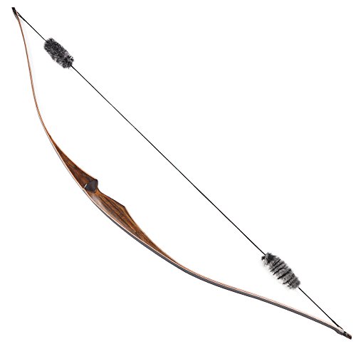 Popshot(TM) 54" Traditional Right Hands Archery Hunting Longbow with String Stabilizer - 20-35lb