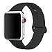 Band for Apple Watch 42mm, SIRUIBO Soft Silicone Sport Strap Replacement Bracelet Wristband for Apple Watch Series 3, Series 2, Series 1, Nike+, Edition, Black M/L Size