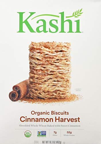 Kashi Organic Cinnamon Harvest Breakfast Cereal, Vegan, Box, 1.01 lb, 65.2 Oz, Pack of 4