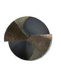 Broca Drill America KFDRSD negra y dorada con vástago reducido de acero de alta velocidad, (33 64"   1 1 2"), punta dividida a 135 grados y HSS de alta resistencia, (3 flat), 1