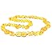 Baltic Amber Necklace for Adult (Unisex, Honey, 18 Inches) Lab-Tested, 100% Certified Baltic Amber - All Natural Pain Relief & Anti-Inflammatory For Migraine, Sinus, Arthritis & More!