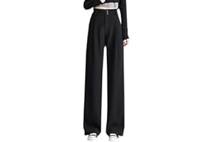 Betusline Women's Wide Leg Pants Business Casual Straight Office Trousers for Women, X-Small-3X-Large