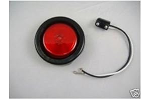 United Pacific Red Incandescent 2" Round Truck Trailer Side Marker Clearance Light