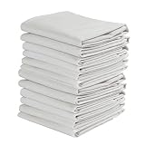 KAF Home Set of 12 White WRINKLED Flour Sack Kitchen / Chef Towels, 100-Percent Cotton, Absorbent, Extra Soft (20 x 30-Inches)