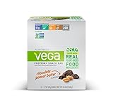 Vega Protein+ Snack Bars Gluten Free, Chocolate Peanut Butter, 1.7oz, 12 Count