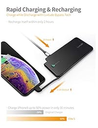 Cargador portátil de regalo ultracompacto MFi Lightning Cable Power Bank Negro