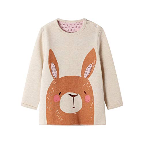 BIBNice Toddler Girls Graphic Shirt Baby Long Sleeve Tee Kids Cute Top Size 3