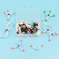 THE SAFETY ZONEY Organic Chemistry Model Kit (96 Pieces) Molecular Model Kit for General and Organic Chemistry - Student and Teacher Molecular Pack with Atoms Bonds and Instructional Guide