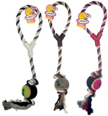 Fletcher dog rope toy with ball