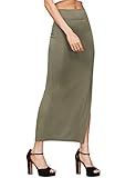 ROMWE Women's Side Slit Slim Fit Pencil Skirt
