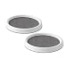 Copco 5220590 Non-Skid Pantry Cabinet Lazy Susan Turntable, 9-Inch, White/Gray, 2-Pack primary