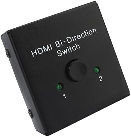 HDMI Switch KARTAF Mini HDMI 2.0 Bi-directional Switch 1x2 &amp; 2x1 2-way HDMI Selector Switcher Box support UHD 4K@60hz with Toggle Button HDMI Female Input Port Controller