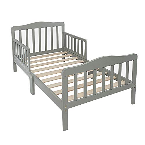 Alooter Toddler Bed Frame Guardrail Classic Design, Bed for Kids Sturdy